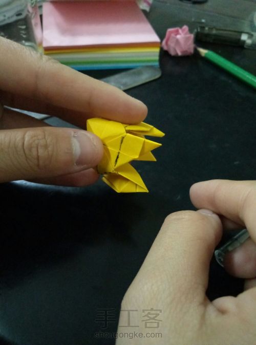 最详细川崎玫瑰折纸教程，折一朵不会凋谢的浪漫 第89步