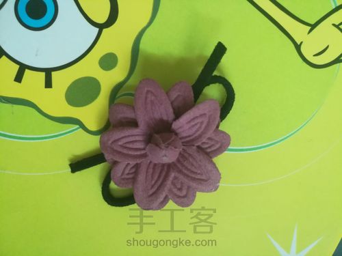 简单森系发夹 第4步