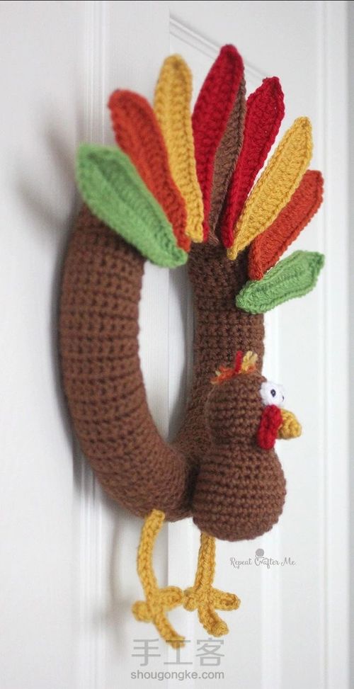 【转载】火鸡花环挂饰 第2步