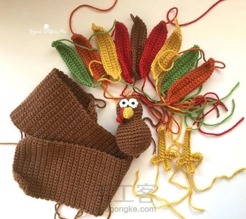 【转载】火鸡花环挂饰 第8步