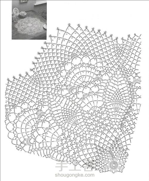 【转载】钩桌垫 第35步