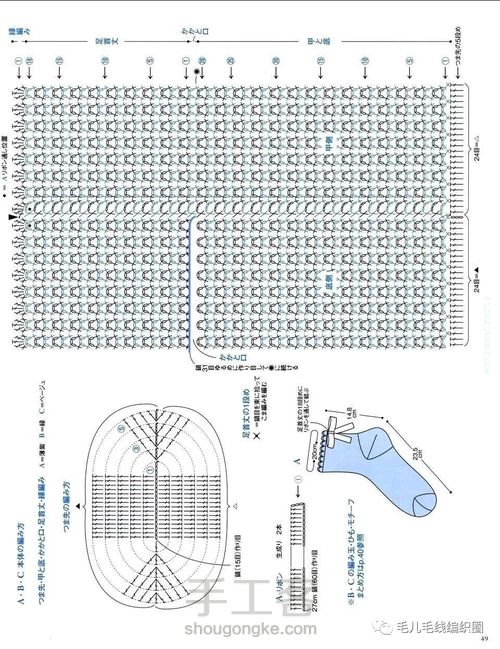 【转载】钩针小心机袜子 第15步