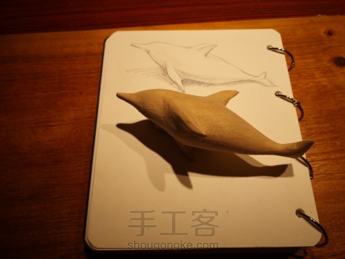 粉海豚雕刻 第6步