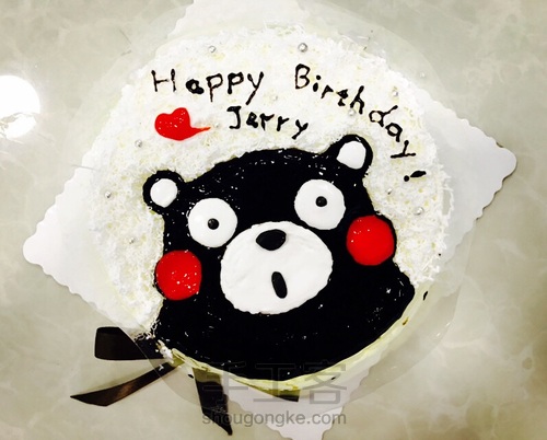 简单又可爱的熊本熊生日蛋糕 第13步
