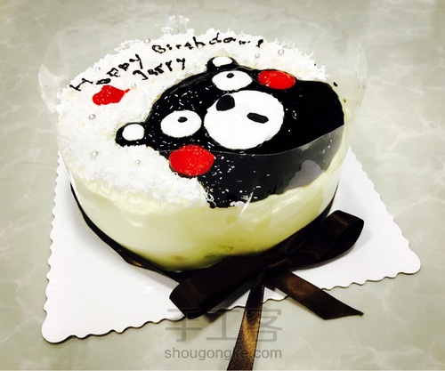 简单又可爱的熊本熊生日蛋糕 第14步