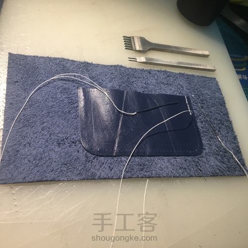 女士手工皮具钱包-手工皮具
 第14步