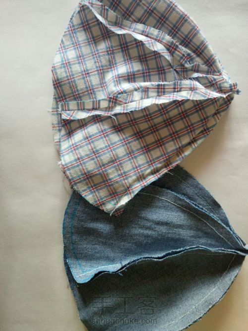 手缝双面渔夫帽(牛仔裤/衬衫改造) 第5步