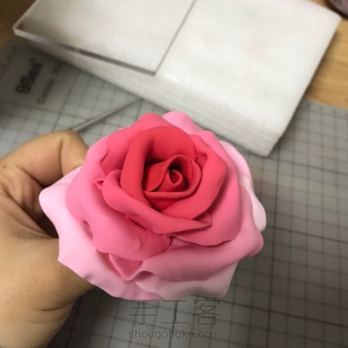 【大可DAKE】入门粘土教程 情人节玫瑰 第8步