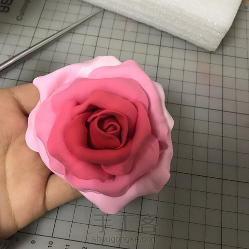【大可DAKE】入门粘土教程 情人节玫瑰 第9步
