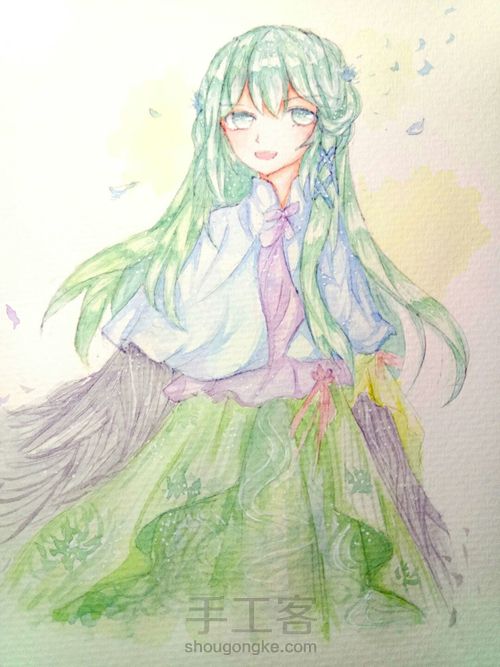 伪古风·水彩·清羽 第7步