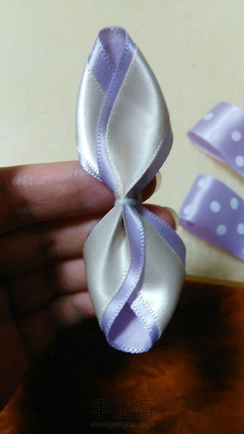 紫色丝带发卡 第6步