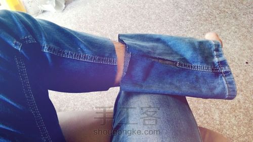 牛仔裤，裤脚小包包！！！！ 第1步