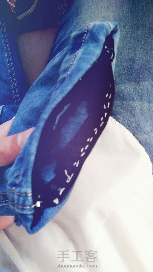 牛仔裤,裤脚小包包!!!! 第8步
