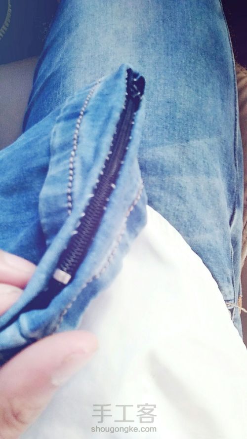 牛仔裤,裤脚小包包!!!! 第9步