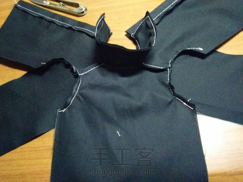 半小时简易衬衫【娃衣】 第10步