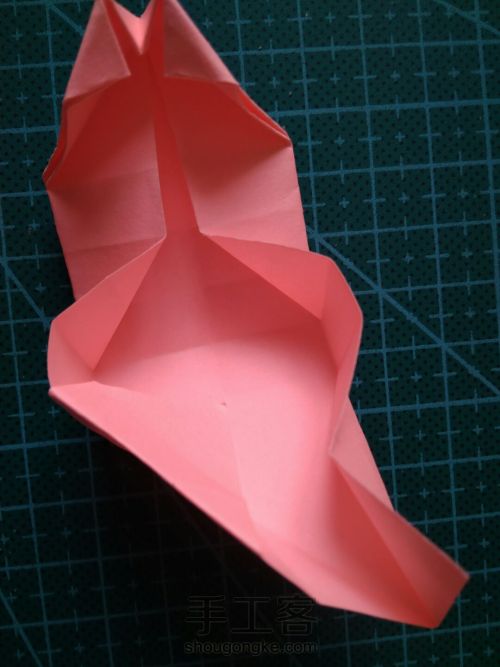 『实拍』一张纸折的爱心盒子 第24步