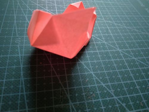 『实拍』一张纸折的爱心盒子 第25步