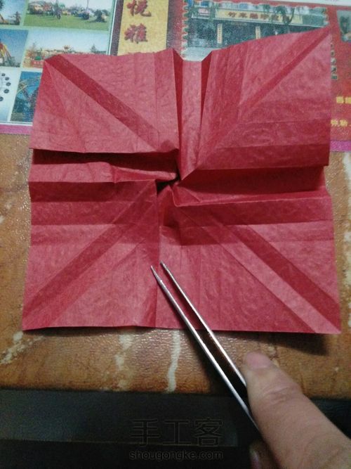 易烊千玺的千纸鹤玫瑰 第12步
