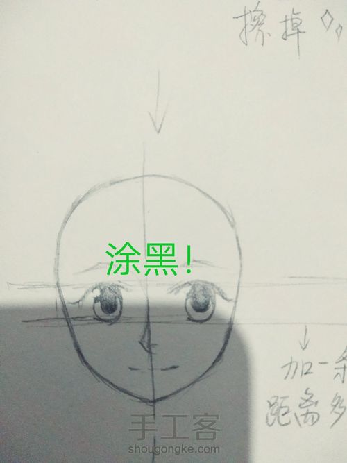 简单画脸的一点小技巧⊙ω⊙ 第4步