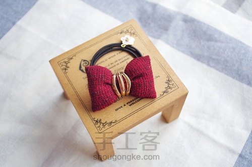 新手做的塞了棉花的蝴蝶结发绳 第1步