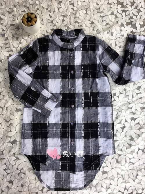 女宝中长款百搭衬衣 第13步