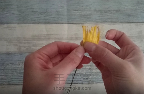 纸藤茶花教程 第2步