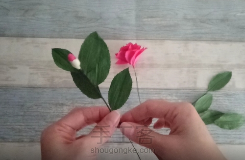 纸藤茶花教程 第13步