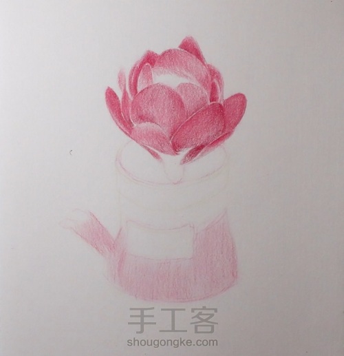 彩铅｜多肉_碧桃 第5步