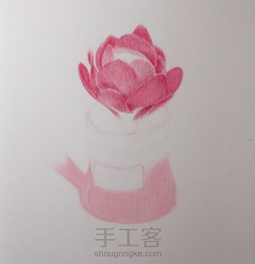 彩铅｜多肉_碧桃 第6步