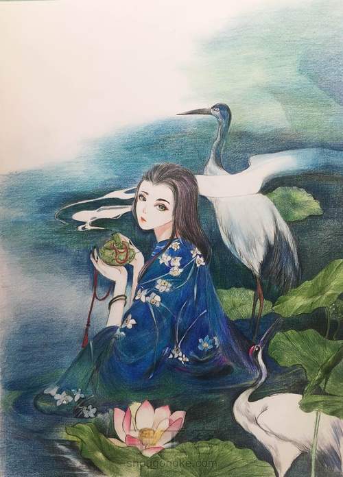 彩铅古风人物【3】 第15步