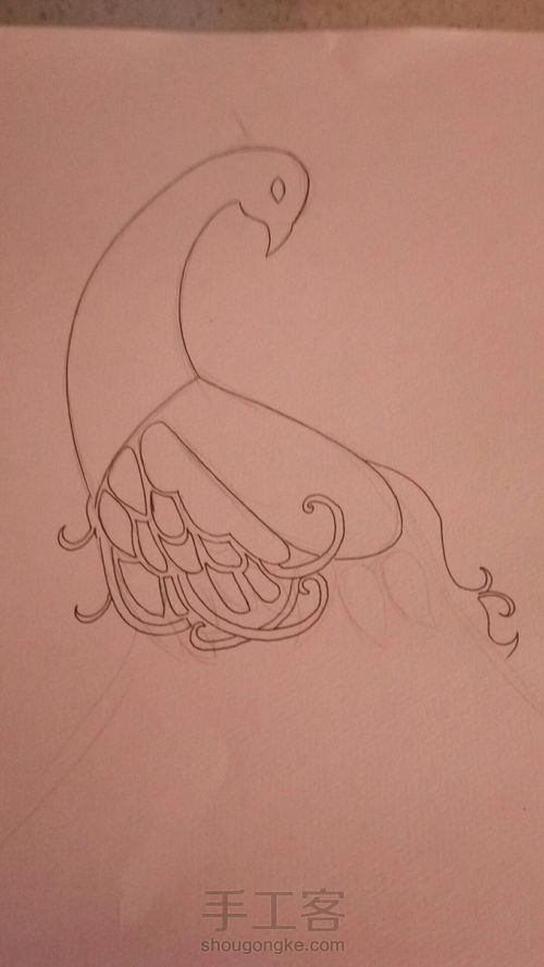 缠绕孔雀 第2步