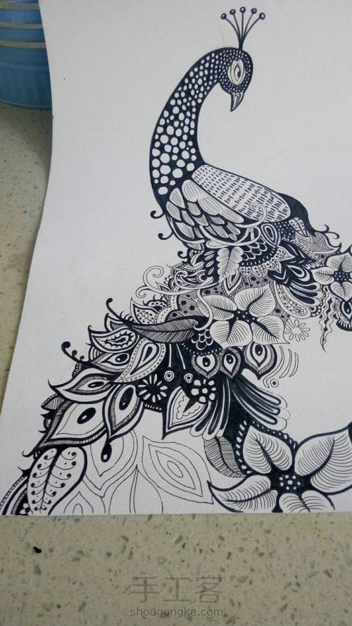 缠绕孔雀 第9步