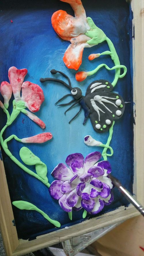 黏土---蝶恋花 第10步