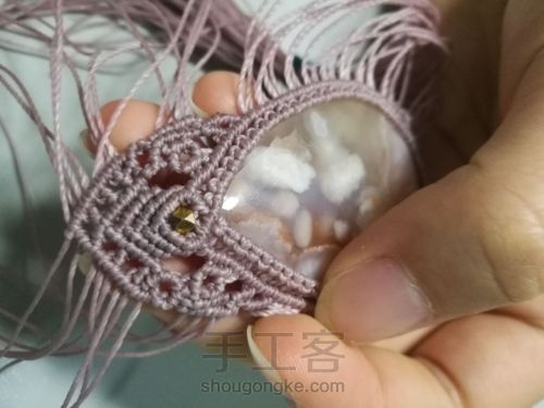 【原创】macrame编织樱花玛瑙——栴 第31步
