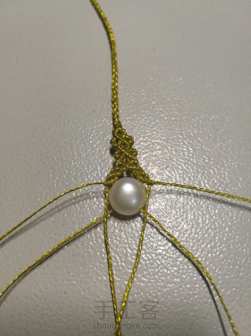 【原创】蕾丝金边珍珠手链 第21步