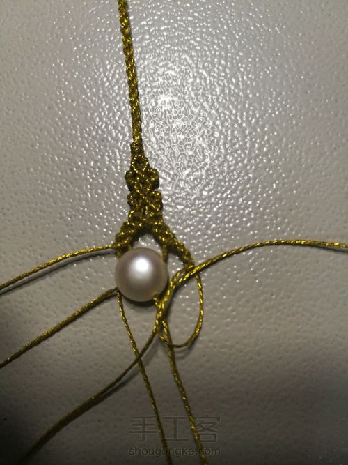 【原创】蕾丝金边珍珠手链 第23步