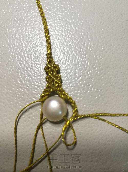 【原创】蕾丝金边珍珠手链 第24步