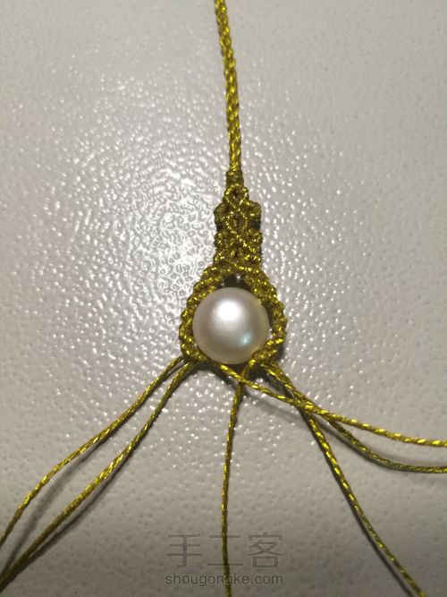 【原创】蕾丝金边珍珠手链 第25步