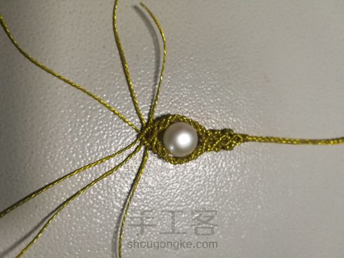 【原创】蕾丝金边珍珠手链 第26步