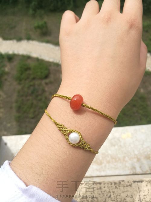 【原创】蕾丝金边珍珠手链 第30步