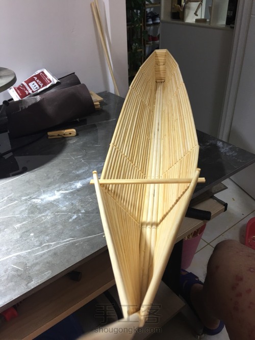 竹签制作大号帆船模型！ 第3步