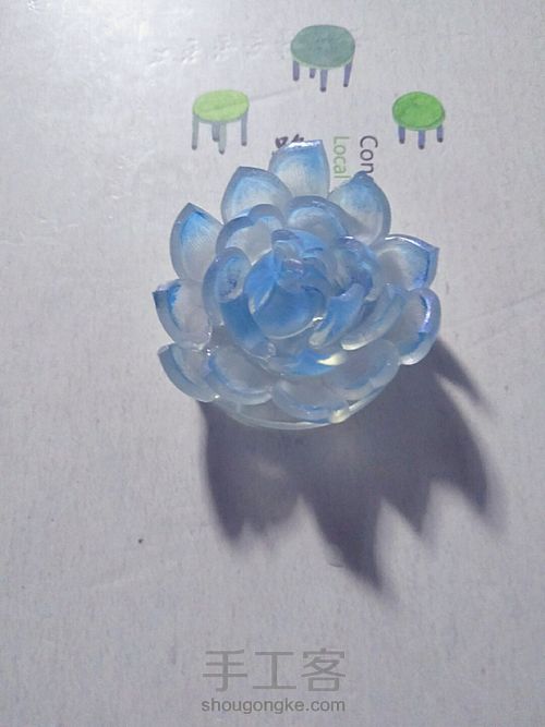 立体热缩   雪莲 第11步