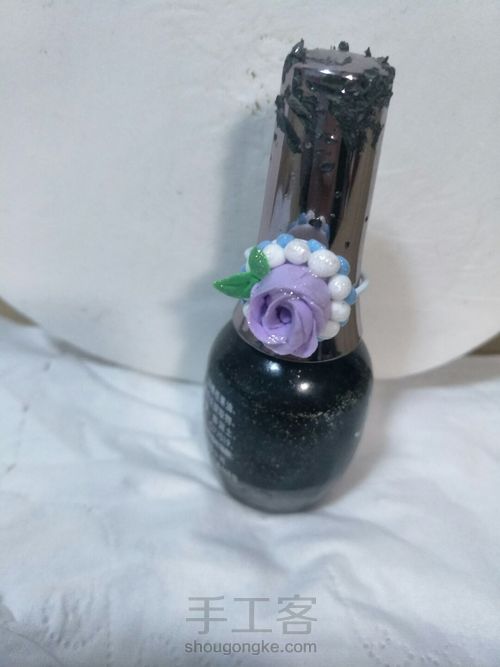超轻粘土——🌺花朵戒指 第10步