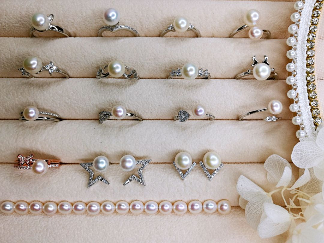 简单几步DIY美美的天然珍珠戒指耳钉！
