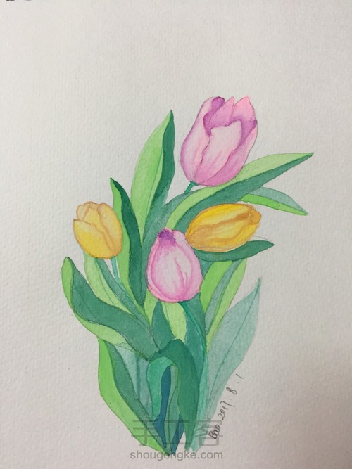 水彩格桑花 第10步