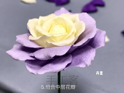 卉里纸艺花 • 渐变紫玫瑰教程 第5步