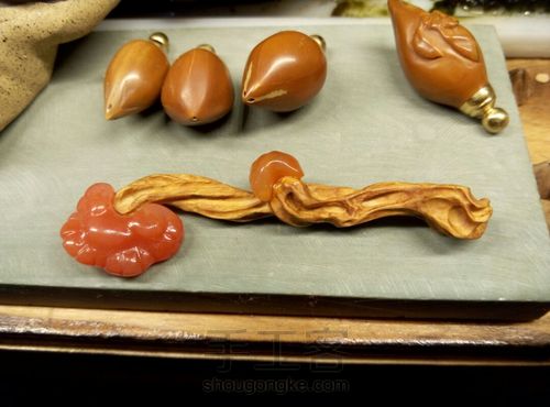 木与石结合的小笔架 第12步