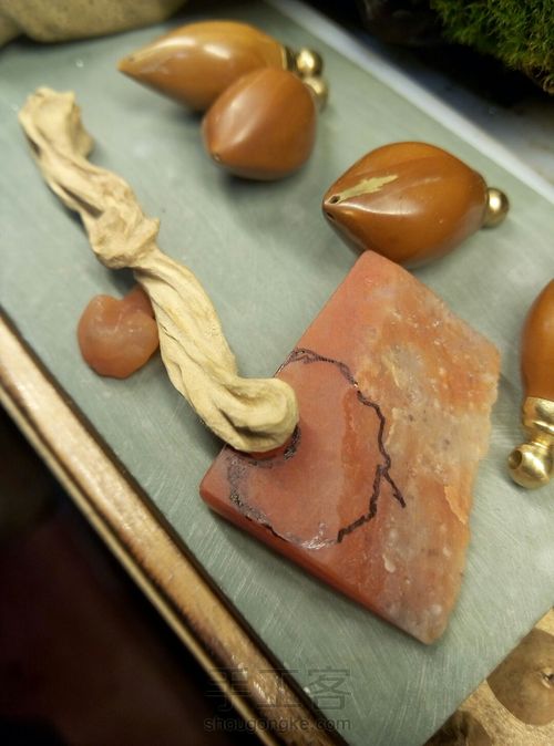 木与石结合的小笔架 第9步