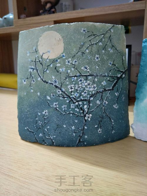 瓦片画:水墨水乡 第15步