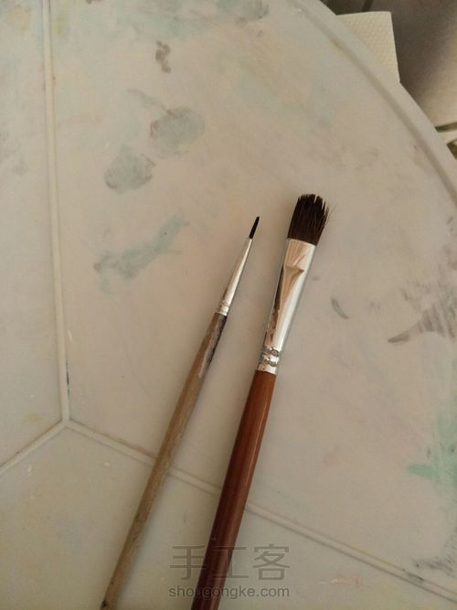 瓦片画:水墨水乡 第3步